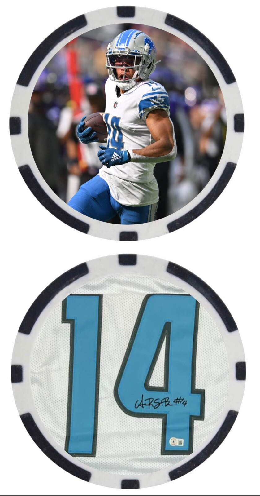 AMON-RA ST BROWN - DETROIT LIONS - POKER CHIP - ***SIGNED/AUTO***