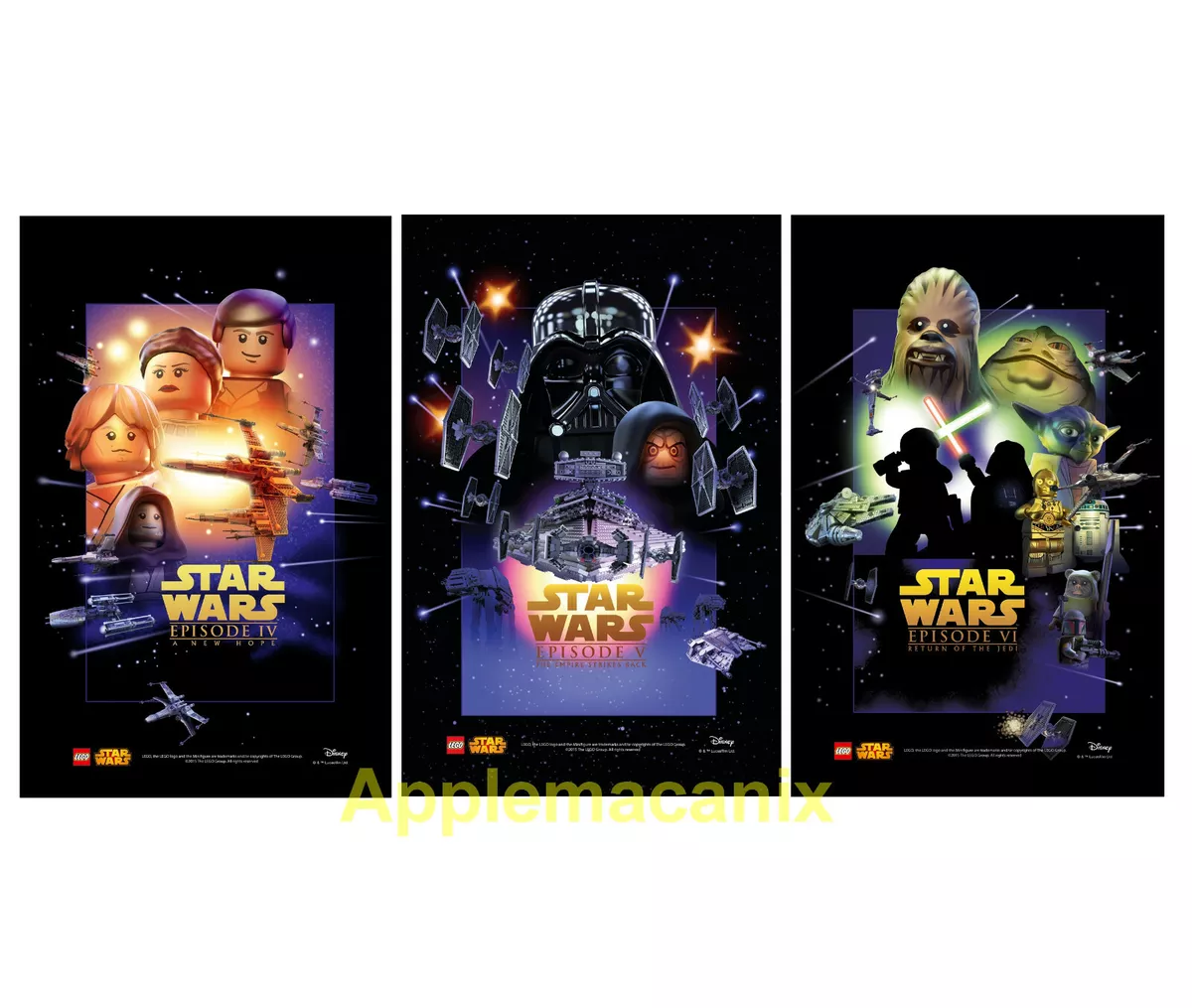 LEGO Star Wars Episode IV V VI 3 Promo Poster Set Celebration 2015 16 x  20 NEW