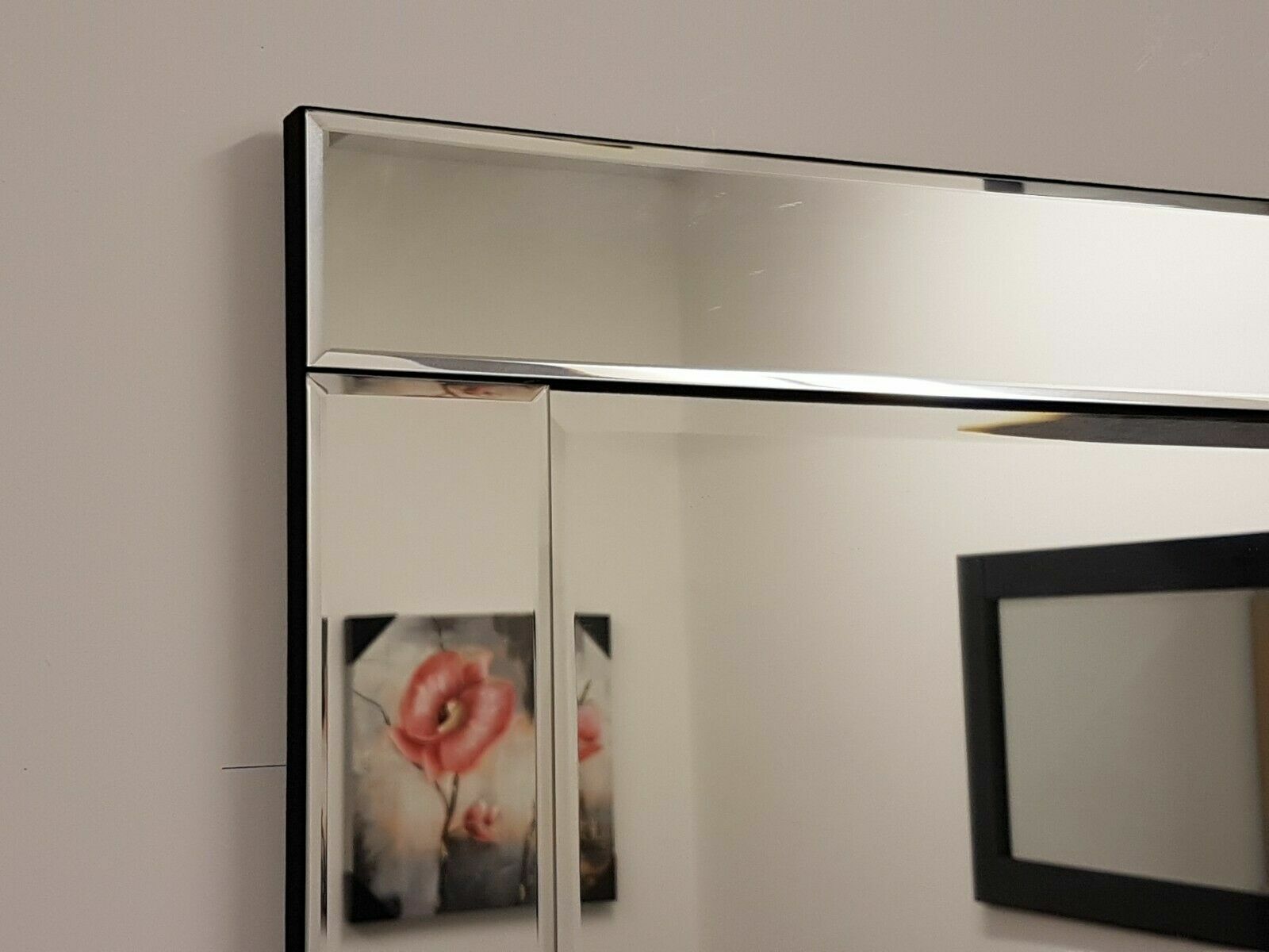 Blenheim Silver Glass Frame Rectangle Bevelled Wall Mirror