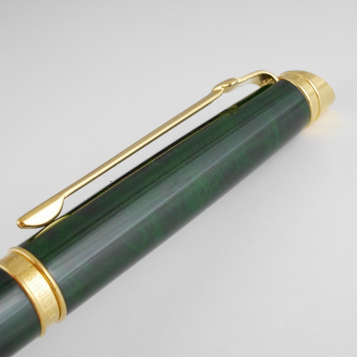 CARAN d'ACHE CdA GENEVE Marble Green Lacquer Ballpoint Pen FREE