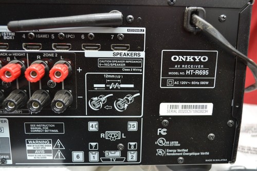 Onkyo HT-R695 5.1.2 Ch Dolby Atmos Home Theater Receiver & 6 speakers * NEW - Bild 7 von 21