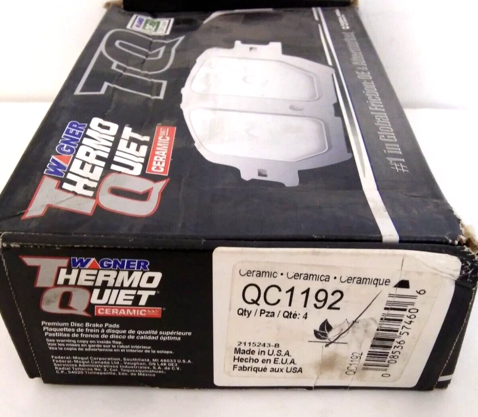 Pastillas de freno Wagner TQ QC1192 herrajes delanteros ranurados de cerámica para Mazda6 2006 2013 Foto 3 de 4