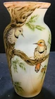 Fenton LE Hand Painted Northern Flicker Vase M. Kibbe #23/35 (2021) Excellent