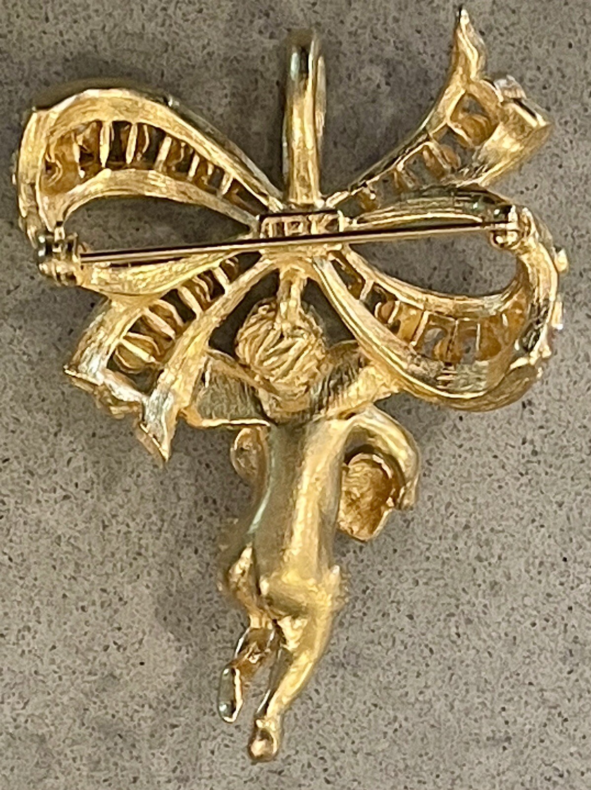 Camrose & Kross JBK Jacqueline Bouvier Kennedy Angel Cherub Pendant Brooch Pin