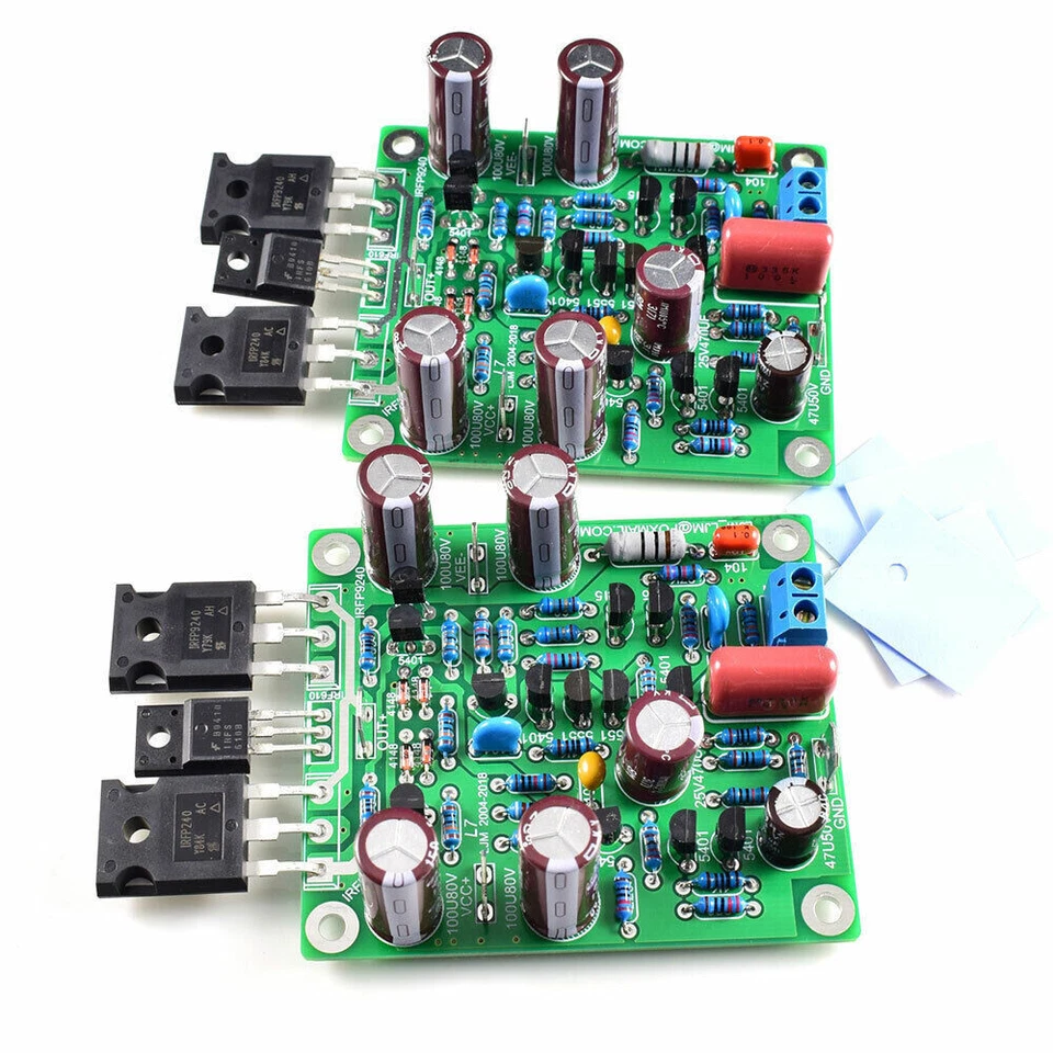 L7 MOSFET Stereo Audio Amplificatore di Potenza Board Kit Fai da Te AMP 2 Canali 150W - Immagine 3 di 4