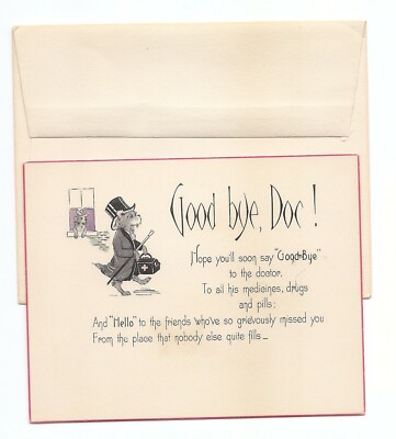 Vintage GET WELL CARD,