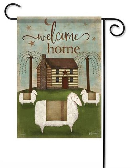 Primitive Country Welcome Friends Family Barn Star Double Sided