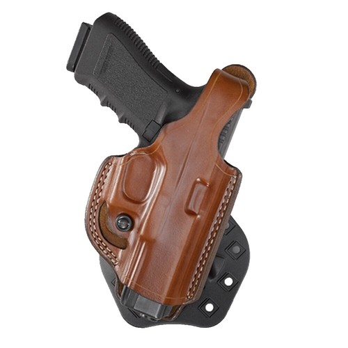 Akers Black Leather Paddle Holster LH Sig Sauer P-225 w/ Thumb