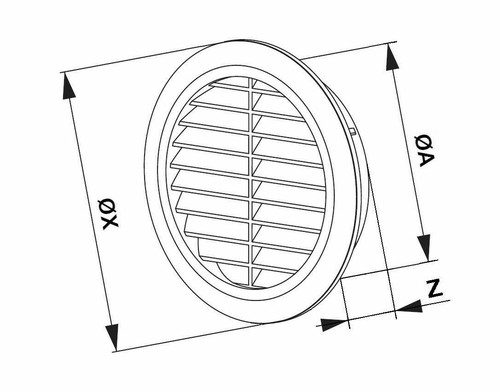 Grille D'aération Marron – 350x350 Mm – Plastique – Avec Moustiquaire