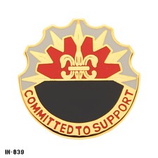 387th Maintenance Battalion ~ Committed To Support ~ US Army DUI Crest Pin ~ NEW
