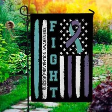 Fight American Flag Suicide Prevention Awareness Graden Flag
