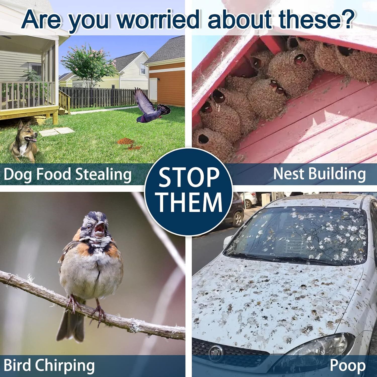 Pigeon Scarer , Hawk Bird Scarer , Bird Deterrent with Bird Repellent