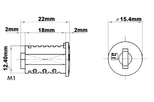 Meroni Replacement Cylinder Cores Pedestal Filing Cabinet Furniture Drawer Lock - Picture 2 of 2