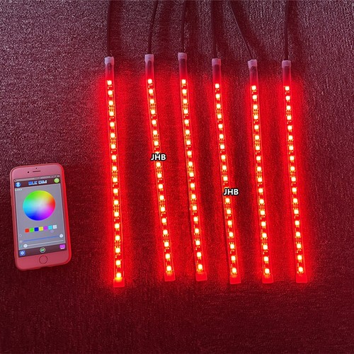 JHB 6PCS 1FT Remote APP Dream CHASING FLOW Sandtoy ATV UTV RZR LED Strips Lights - Picture 17 of 18