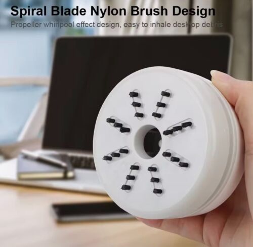 Mini robot aspirapolvere da tavolo e tastiere per pulizia di capelli e briciole - Foto 4 di 6