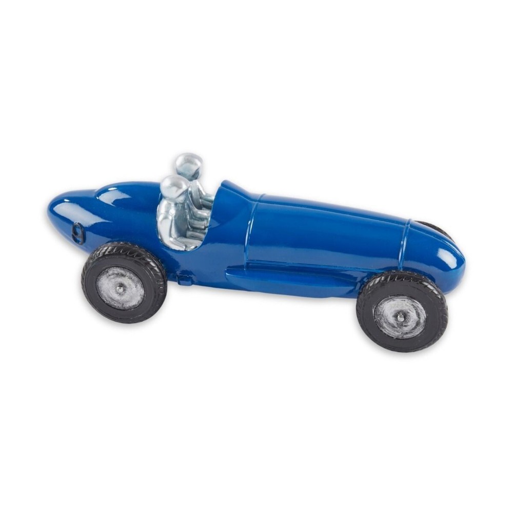 Vibrant Blue Resin Race Car Collectible Model Toy  