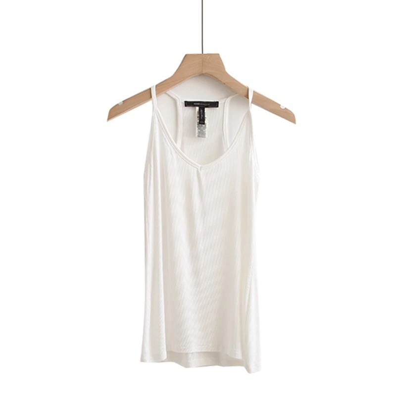 BCBG MaxAzria White Ribbed Racerback Tank Top SMALL Sleeveless