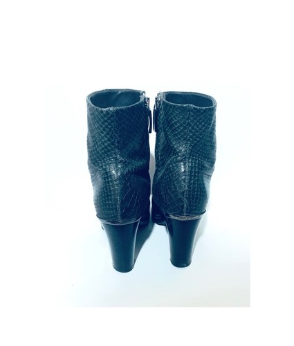 Loriblu 7 Gray Bootie Embossed Animalier Platform Heel EU 37 $545 - Picture 4 of 5