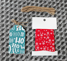 TK Maxx 8 gift tags and christmas cotton ribbon New