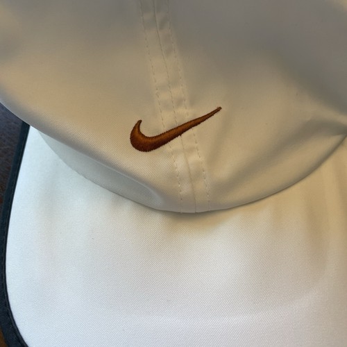 Nike Featherlight Dri-FIT Hat Cap Strap Back Black White Running Athletic Tennis - Picture 6 of 8