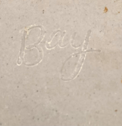 Bay Pottery (Virginia) großer Steinzeug Schwamm Halter, 4,4", blau/grüne Glasuren - Bild 11 von 11