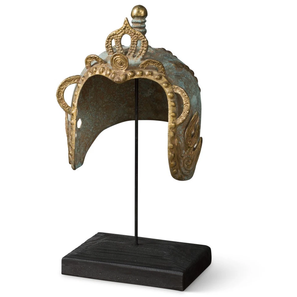 US SELLER - Hand Forged Bronze Chinese Warrior Helmet - Image 2 of 4