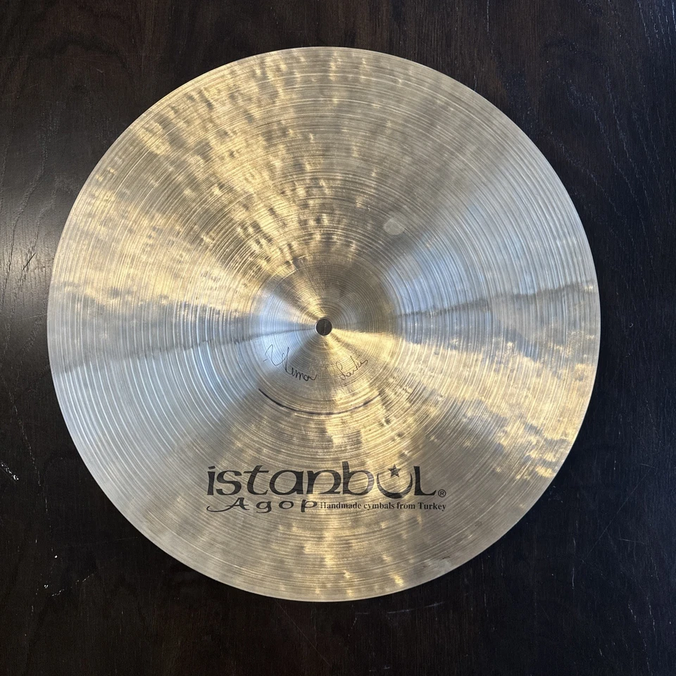 "Platillo de choque fino de papel tradicional Istanbul Shop 16"" (con grieta en la línea del cabello)" Foto 4 de 4