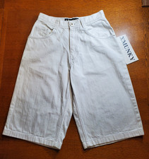 Vtg Southpole Shorts Mens 30 White Baggy Jorts Denim Jean Skater Y2K