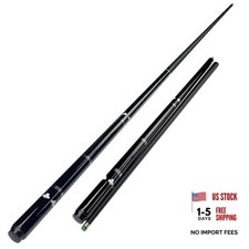 57 Inch Pool Cue - 13mm 2-piece set of carbon rods with plum blossom pattern