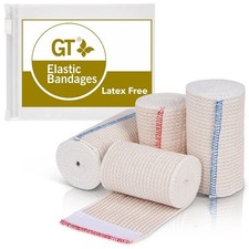 Elastic Bandage Wrap 2Pack 4" 3" Inch Medical Elastic Bandages Hook Loop
