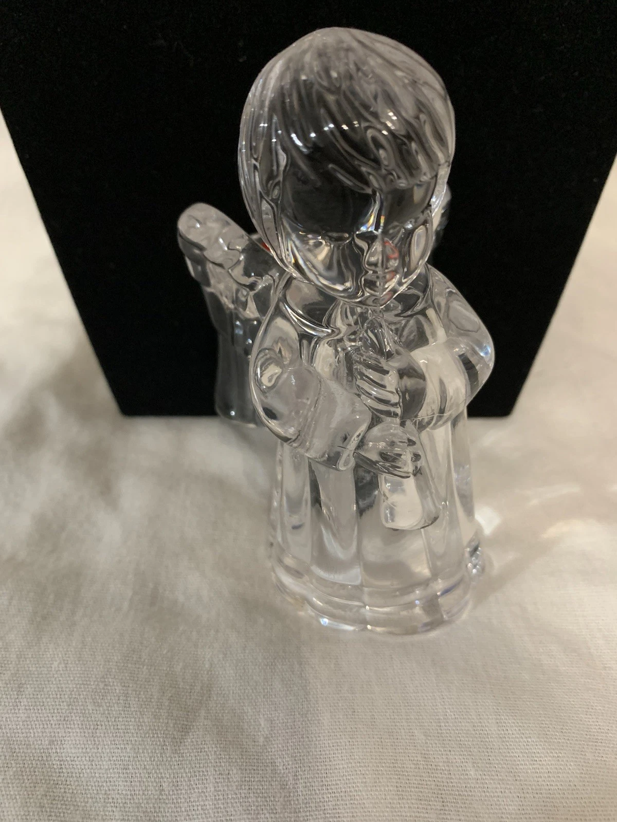 Mikasa Crystal Leaded Glass Cherub Angel Figurine 4 5” Candle Holder