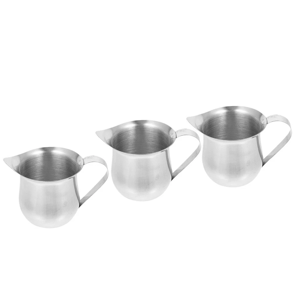 3 Pcs Pichet À Mousser Le Lait Pot Tasse De Mousseur Moustiquaire - Photo 3/4