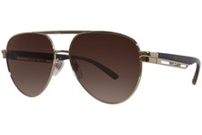 Bvlgari BV6189 278/13 Sunglasses Women's Pale Gold/Brown Gradient Pilot 58mm