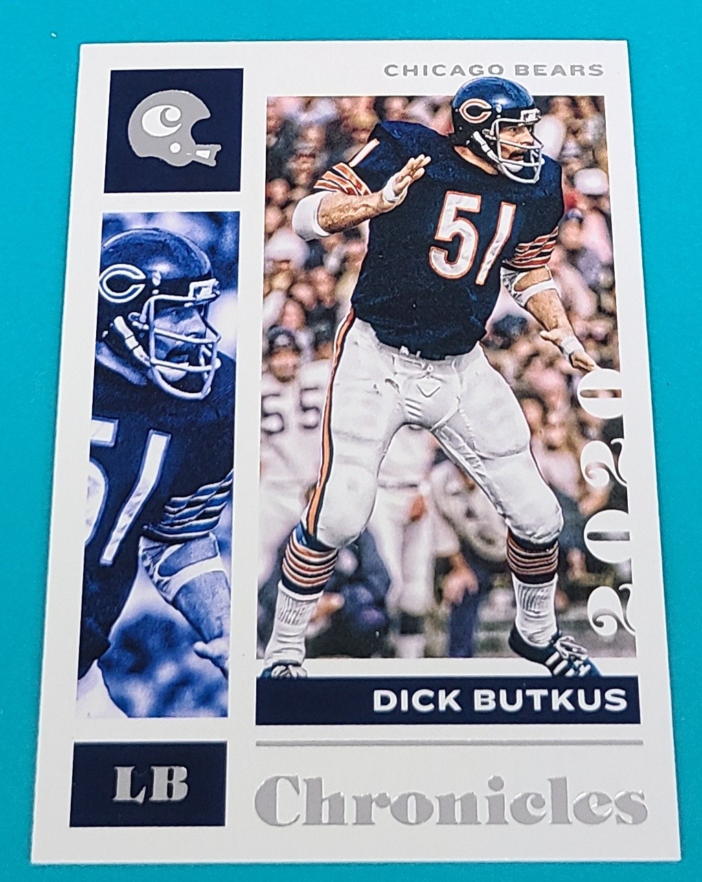 2020  Panini Chronicles  HOF #18 Dick Butkus Chicago Bears Football Card F4