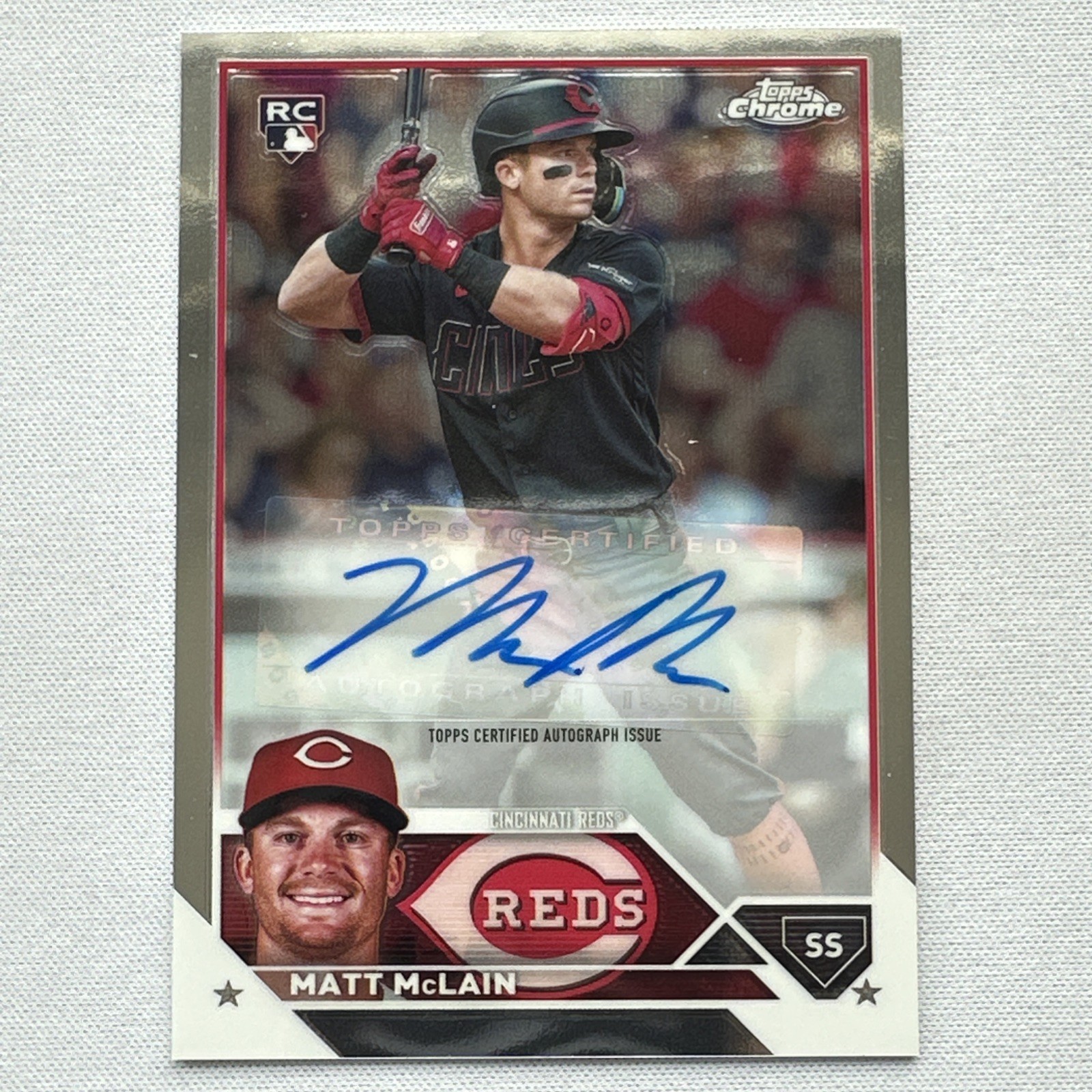 2023 Topps Chrome Update Series Autographs Matt McLain #AC-MMC (AU, RC)