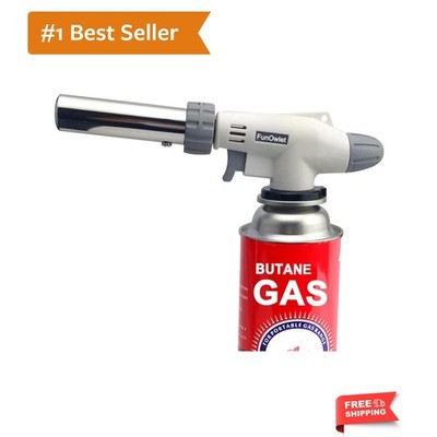 Compact 2500°F Butane Torch with Adjustable Flame for Cooking & DIY Projects