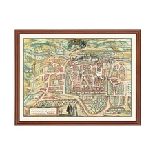 Old Map of Weimar 1582 - Vintage Germany Art Wall Decor Prin