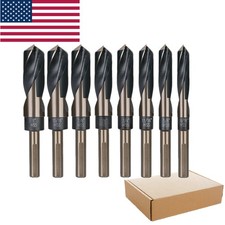8 PCS HSS Cobalt Silver and Deming Drill Bits Set Large Size 9/16 inch to 1 inch
