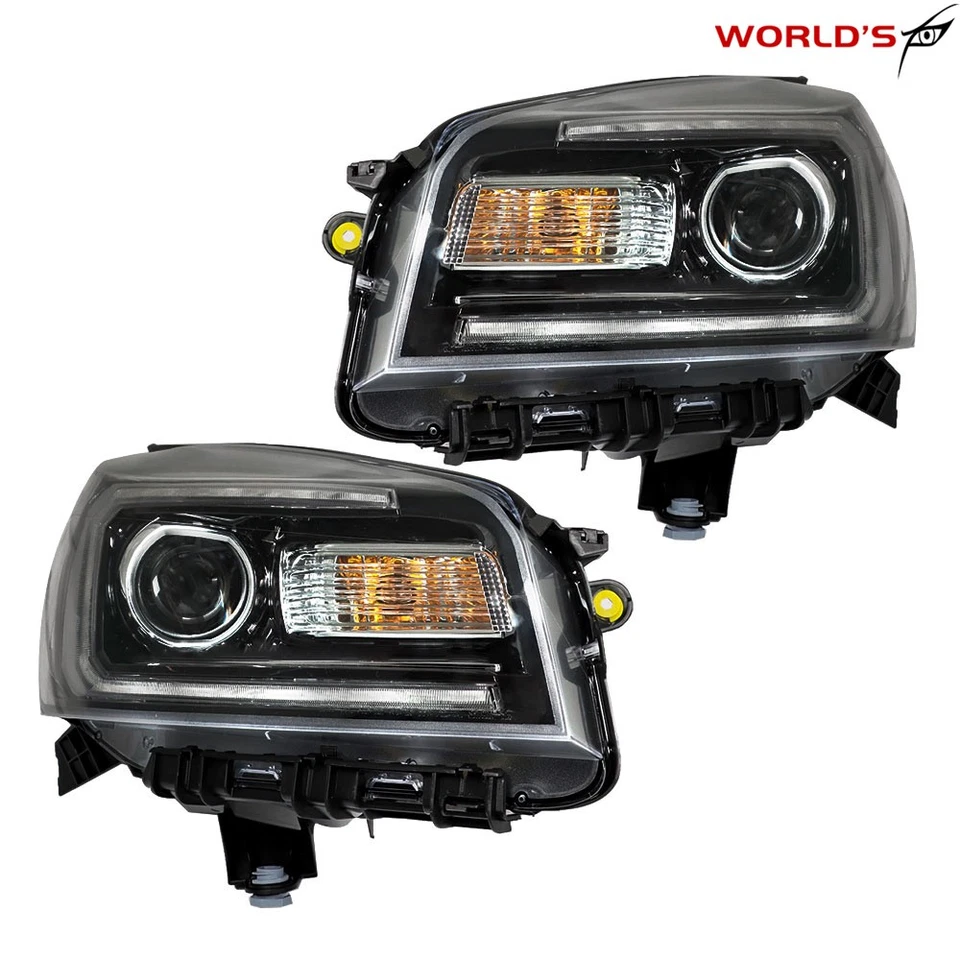 Pair Replacement Headlamp For GMC Acadia 2013-2016 Headlight Halogen W/LED Tube - Image 4 of 4