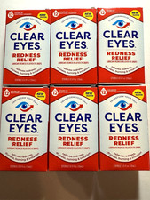 Clear Eyes, Redness Relief Eye Drops, 0.5 Fl Oz Pack of 6  EXP 6/2027 