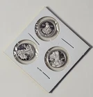 (3) Pure 1 GRAM .999+ Silver Rounds 1x American Prospector & 2x Walking Liberty