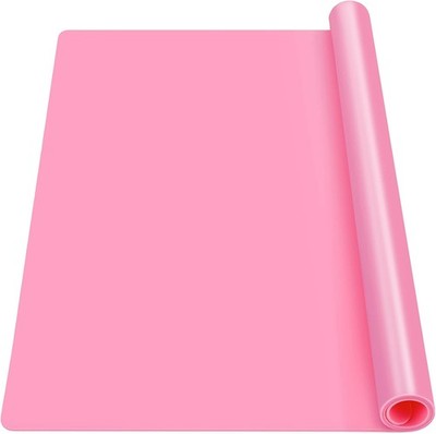 Gartful Pink Oversize Silicone Mat 27.6'' x 19.7'', Silicone Sheet for Crafts, Nai