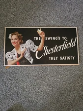 The Swing's to Chesterfield - They Satisfy Advertising Poster 11x21