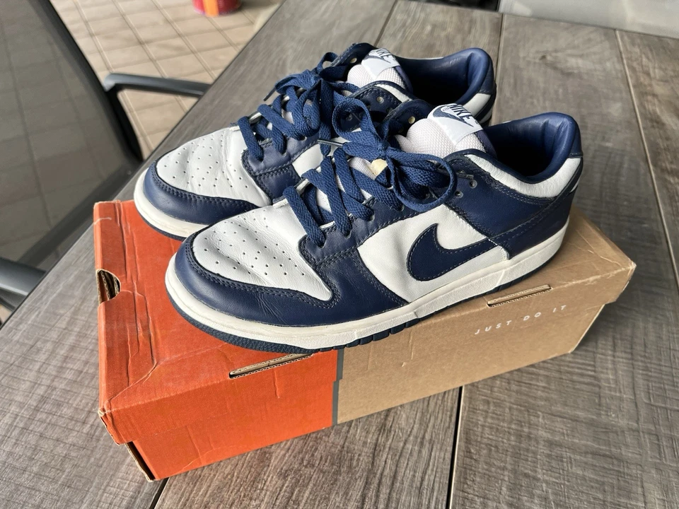 Nike Dunk Pro Low White Midnight Navy 304714-142 Vintage 2002 - Image 2 of 4