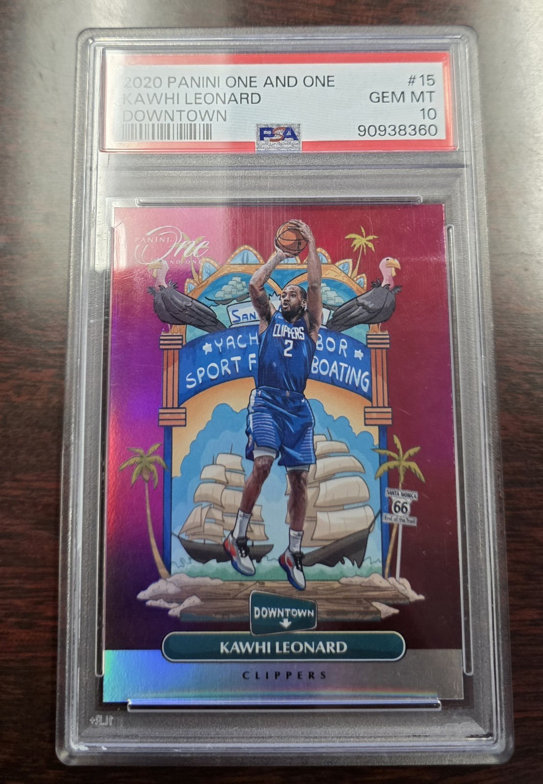 2020 Panini One And One Kawhi Leonard #15 Downtown Case Hit SSP PSA 10