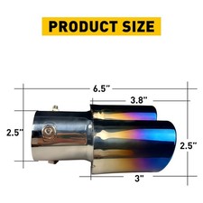 Exhaust Tip 1.4-2.51.55-2.75 Black Bluesilver Coated Muffler Pipe New Exhaust Tip 1.4-2.51.55-2.75 Black Bluesilver Coated Muffler Pipe New