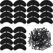 36 PCS Black Heel Plates, Heel Taps Rubber Shoes Tips, Sole Heels Repair Pad Rep