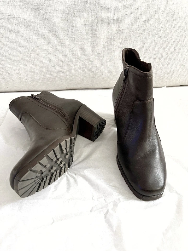 Botas al tobillo David Tate para mujer de 7,5 W Ingalls Dover de cuero marrón Foto 2 de 4