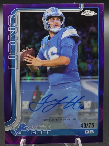 2025 Topps Chrome Jared Goff Purple Lava Refractor (RAW)