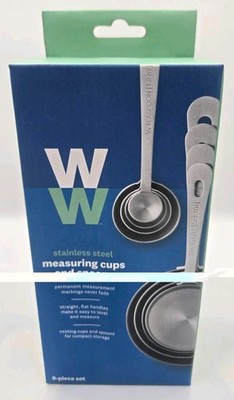 WW Weight Watchers Measuring  Cups  and Spoons 8 Pc  Portion Control NEW
